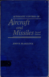 Automatic Control of Aircraft and Missil