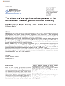bezuidenhout-et-al-2015-the-influence-of-storage-time-and-temperature-on-the-measurement-of-serum-plasma-and-urine
