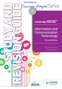 Cambridge IGCSE ICT Study and Revision Guide 2022