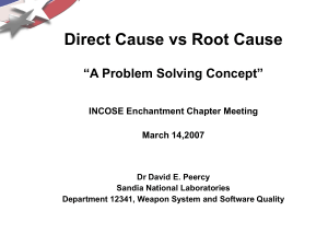 Direct Cause vs Root Cause