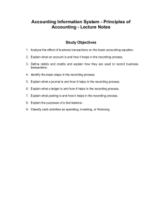 Accounting Information System - Lecture Notes