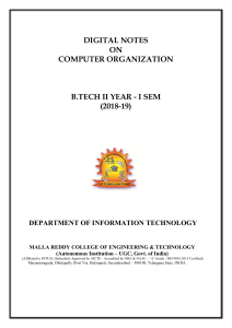 COMPUTER ORGANIZATION (R17A0510)