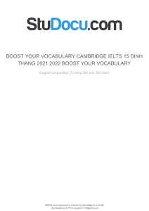 Boost your Vocabulary Cam15 2020