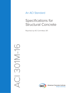 ACI 301M-16: Structural Concrete Specifications