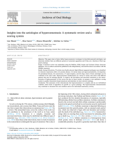 Hypercementosis Aetiologies: A Systematic Review & Scoring System