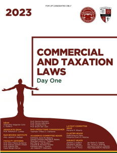 (Day One) UP BOC 2023 Commercial and Taxation Laws