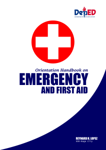 Orientation Handbook on Emergency and First Aid