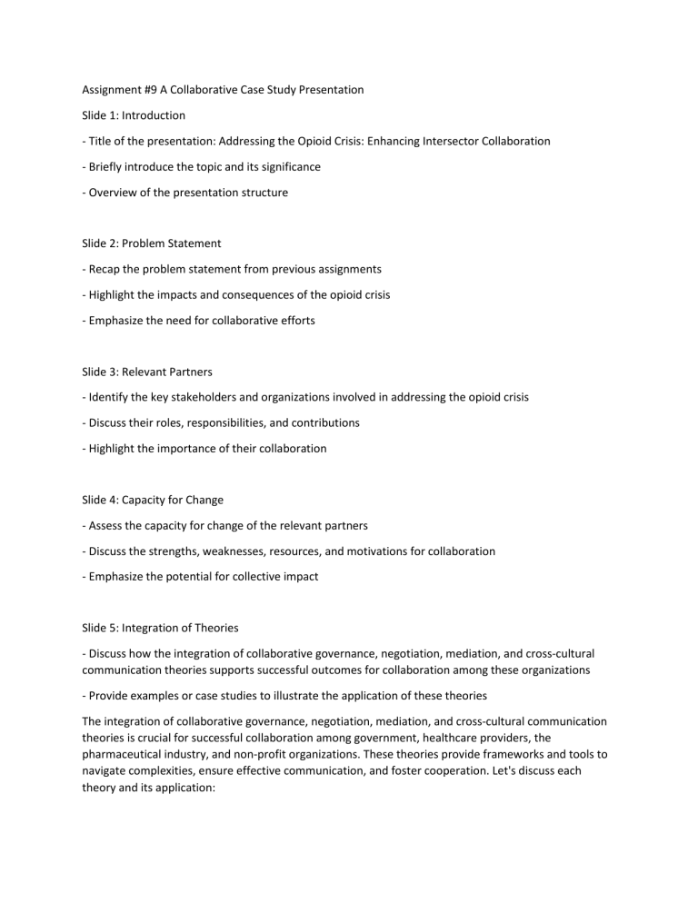 Assignment 9 Powerpoint layout