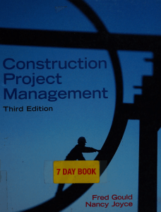 Construction Project Management 3rd