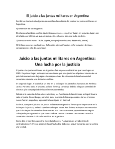 El juicio a las juntas militares en Argentina