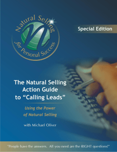 Natural Selling Action Guide by Michael Oliver