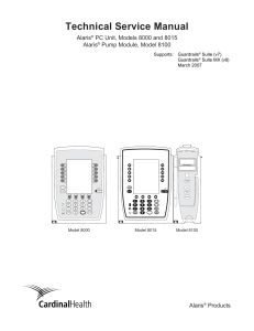 CardinalHealth Alaris 8100 - Service manual