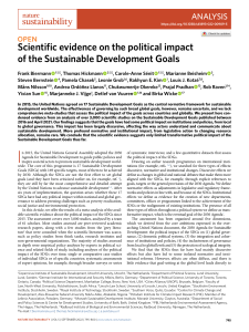 Scientific Evidence on the political impact of the sustainable development goals