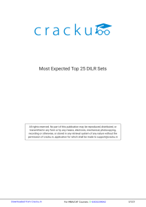 Top 25 DILR Sets for MBA/CAT Exam Prep