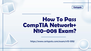 CompTIA Network+ (N10-008) Certification Practice Exam
