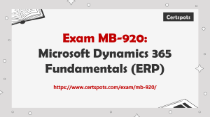Microsoft MB-920 Certification Free Dumps with Practice Test