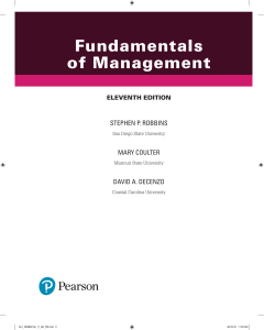 Robbins, S. P., Coulter, M., and DeCenzo, D. A. 2020. Fundamentals of Management. 11th ed.