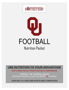Football General Nutrition Packet-OU