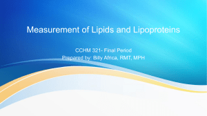 Measurement of Lipids and Lipoproteins-1