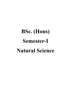 Natural Science notes (1)