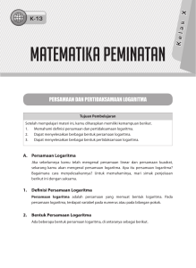 PERSAMAAN DAN PERTIDAKSAMAAN LOGARITMA (1)