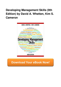 Developing Management Skills 9th Edition