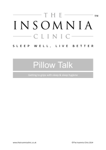 The Insomnia Clinic booklet week 1