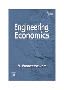 Engineering Economics by Panneer Selvam
