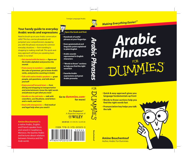 Arabic Phrases For Dummies (For Dummies (Language Literature)) (Amine