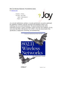 802 1 1 Wireless Networks