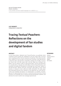 Tracing Textual Poachers Reflections on