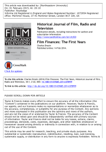 Drazin, C. (2014). Film Finances- The First Years.