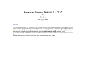 Statistik 1 Zusammenfassung - FS17
