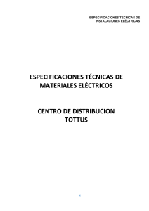 ET-M-01   ESPEC.TECNIC. MATERIALES ELECTRICOS-CENTRO DE DISTRIBUCION