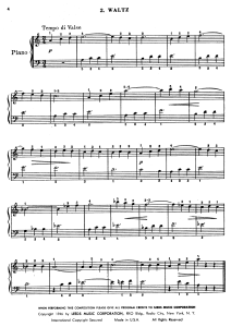 2. Waltz Piano Sheet Music - Beginner Waltz Score