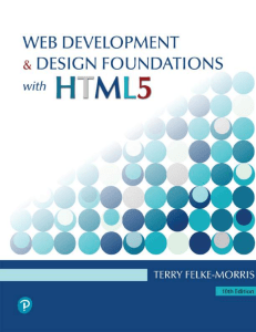 Web Development and Design Foundations with HTML5 10th Edition