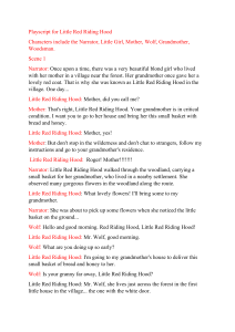 Playscript for Little Red Riding Hood