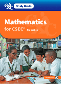 CXC Study Guide - Mathematics for CSEC