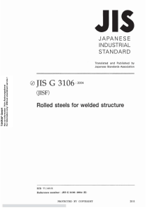 [JIS] G3106(2004) Rolled steels for welded strucrure