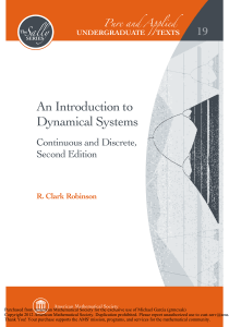 An Introduction to Dynamical Systems- Continuous and Discrete - Clarke Robinson
