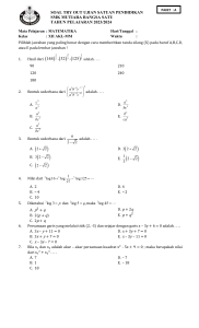 TRY OUT MATEMATIKA XII PAKET A