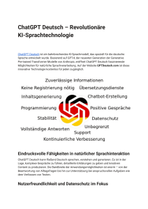 ChatGPT Deutsch – Revolutionäre KI-Sprachtechnologie