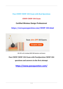 CWDP-304 CWNP Wireless Design Professional Exam Questions