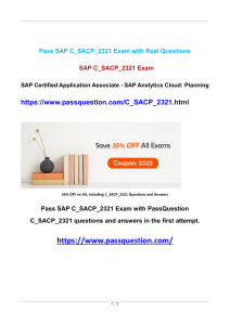 SAP Analytics Cloud Planning C SACP 2321 Real Questions