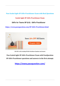 Scaled Agile SP-SAFe-Practitioner Practice Test Questions