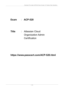 ACP-520 Atlassian Cloud Organization Admin Dumps