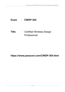 Certified Wireless Design Professional CWDP-304 Dumps