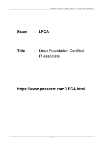 Linux Foundation Certified IT Associate (LFCA) Exam Dumps