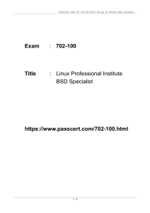 LPI BSD Specialist 702-100 Exam Dumps