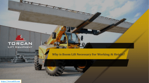 Why is Boom Lift Necessary For Working At Height?